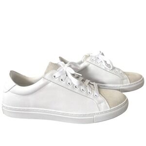 Saks Fifth Avenue Dakota Sneakers Men's Sz 9 White Leather Suede Casual